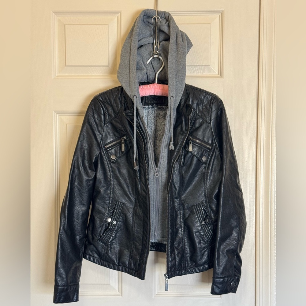Black Faux Leather Jacket